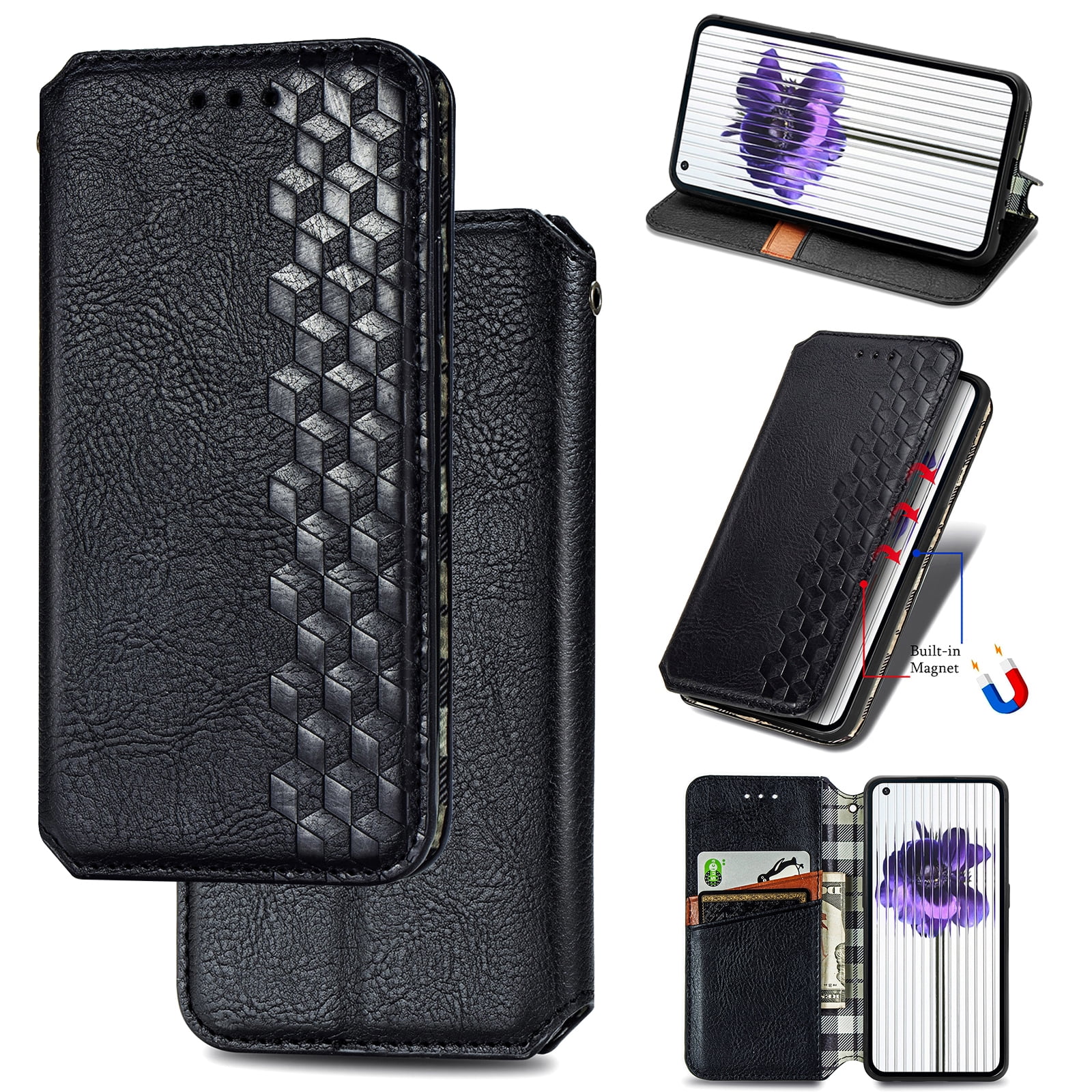 ILING Case For Blackview Shark 9, Retro Skin PU Leather Wallet Case