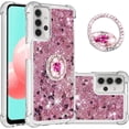 thumbnail image 1 of for Samsung Galaxy A32 5G 6.5" Case,Creativity Clear Quicksand Glitter Flowing Liquid Floating Soft TPU Case w/Stand Bling Diamond Sparkle Phone Cover for Samsung Galaxy A32 5G  Rose Gold, 1 of 14
