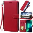 thumbnail image 1 of for Samsung Galaxy A32 5G 6.5 Inch Wallet Case, Lychee Pattern TPU PU Leather Magnetic Closure with Flip Kickstand Function, Credit Card Slots Holder Wrist Strap Cover for Galaxy A32 5G,Red, 1 of 6
