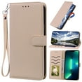 thumbnail image 1 of for Samsung Galaxy A32 5G 6.5 Inch Wallet Case, Lychee Pattern TPU PU Leather Magnetic Closure with Flip Kickstand Function, Credit Card Slots Holder Wrist Strap Cover for Galaxy A32 5G,Beige, 1 of 6