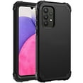 thumbnail image 1 of for Samsung Galaxy A32 5G Case, 3 in 1 Heavy Duty Rugged Hybrid Anti Slip Shockproof Hard PC Cover Soft Silicone Bumper Non-Slip Protective Phone Case Cover for Samsung Galaxy A32 5G,Black, 1 of 7