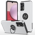thumbnail image 1 of for Samsung Galaxy A32 5G Case, 360° Rotatable Ring Holder Kickstand Dual Layer Military-Grade Drop Tested Protection Support Car Holder Mount Magnetic Absorbing Bumper Phone Case, Silver, 1 of 7