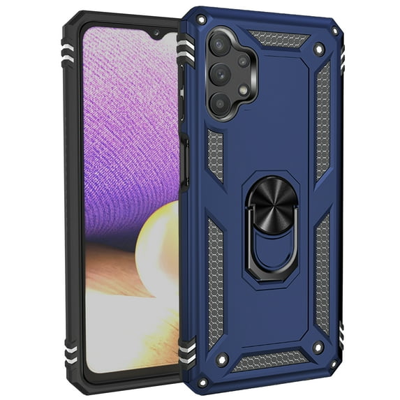 Samsung Galaxy A32 5G Case, Allytech 360 Degree Rotating Kickstand Ring Holder Compatible with Magnetic Car Mount Heavy Duty Shock Absorption Back Cover Case for Samsung Galaxy A32 5G, Blue