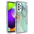 thumbnail image 1 of Samsung Galaxy A32 5G Case [NOT FOR 4G], Rosebono Slim Hybrid Shockproof Hard Cover Graphic Fashion Colorful Skin Cover Armor Case for Samsung Galaxy A32 5G (Green Marble), 1 of 5
