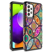 Rosebono Shockproof Hard Cover Cell Phone Case for Samsung Galaxy A32 5G, Colorful Mandala