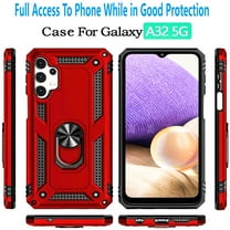 Samsung Galaxy A32 5G Case, [Not fit for Samsung Galaxy A52/ Galaxy A72], STARSHOP Drop Protection Ring Kickstand Cover- Red