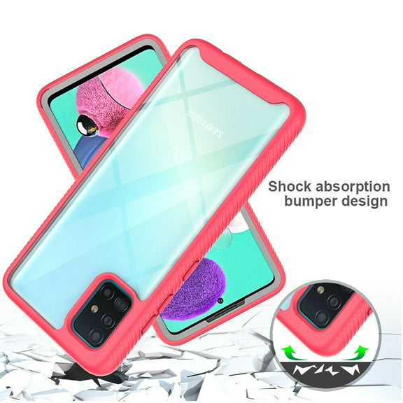 Samsung Galaxy A32 5G Case, Transparent Drop Proof Cover (Pink)