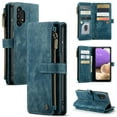 thumbnail image 1 of for Samsung Galaxy A32 5G Case, Wallet Case with Card Holder Kickstand Magnetic Zipper Pocket Lanyard Strap Wristlet,Leather Flip Case Wallet for Samsung Galaxy A32 5G 6.5 Inch,Blue, 1 of 6