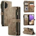 thumbnail image 1 of for Samsung Galaxy A32 5G Case, Wallet Case with Card Holder Kickstand Magnetic Zipper Pocket Lanyard Strap Wristlet,Leather Flip Case Wallet for Samsung Galaxy A32 5G 6.5 Inch,Brown, 1 of 6