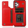 thumbnail image 1 of for Samsung Galaxy A32 5G (Not 4G) Wallet Case with Card Holder,PU Leather Kickstand Card Slots Case Double Magnetic Clasp Durable Shockproof Cover for Samsung Galaxy A32 5G Gules-SK, 1 of 16