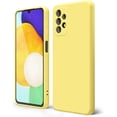 thumbnail image 1 of for Samsung Galaxy A32 5G Phone Case Liquid Silicone, Cute Thin Slim Soft Rubber TPU Plain Smooth Gel Cover for Women Girl Aesthetic Design, Matte Solid Protective & Shockproof Bumper, Yellow, 1 of 14