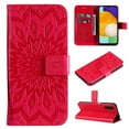 thumbnail image 1 of Samsung Galaxy A32 5G Wallet Case, Allytech Sunflower Embossed Flip Cover Kickstand Shockproof Protection Cards Slots Kickstand Wallet Wristlet for Samsung Galaxy A32 5G 6.5" - Red, 1 of 6