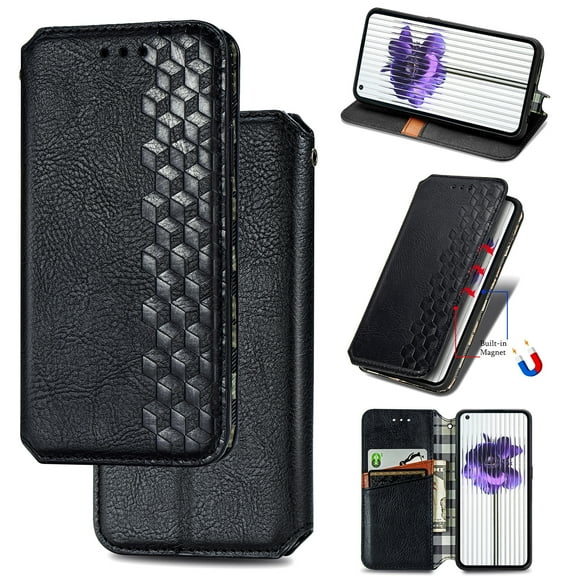 for Samsung Galaxy A32 5G Wallet Case, Men's Retro Premium Business PU Leather Classic Magnetic Closure Flip Case with Card Holder [RFID Blocking] Folio Kickstand Shockproof Phone Cover,Black
