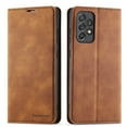 thumbnail image 1 of Samsung Galaxy A32 5G Wallet Case Samsung Galaxy A32 5G Luxury PU Leather Case, Book Folding Flip Retro Case with Kickstand, [RFID Blocking] Credit Card Slot Magnetic Closure Protective Cover, Brown, 1 of 8
