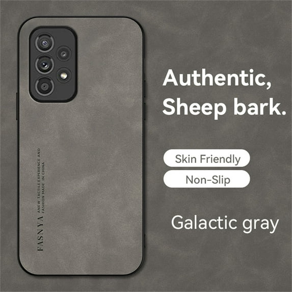 for Samsung Galaxy A33 5G Case, Classic Soft TPU and PU Leather Slim Cover Case, Anti-Vibration Anti-Slip Ultralight Luxury Phone Case Cover for Galaxy A33 5G for Men & Women, Gray