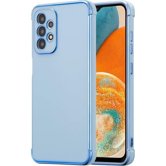 for Samsung Galaxy A33 5G Case Luxury Plating Case Cover Slim Lightweight Glossy Bling Phone Case Soft TPU Shockproof Bumper Case Electroplated Case,Blue