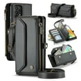 thumbnail image 1 of for Samsung Galaxy A33 5G Full Body Protection Wallet Folio Flip Case, Shoulder Strap & Wristlet Card Slots Zipper Pocket RFID Blocking Rugged Durable PU Leather Phone Case Cover, Black, 1 of 9