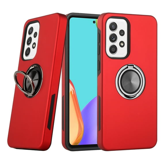 Samsung Galaxy A33 5G Phone Case, Durable Kickstand Magnet Ring Shock Resistant for Samsung Galaxy A33 5G Phone Case Red