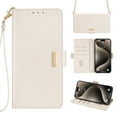 thumbnail image 1 of for Samsung Galaxy A33 5G Wallet Flip Case, Elegant Wrist Strap and Shoulder Chain Credit Card Slots Cash Slot RFID Blocking PU Leather Kickstand Case Cover for Samsung Galaxy A33 5G, White, 1 of 6