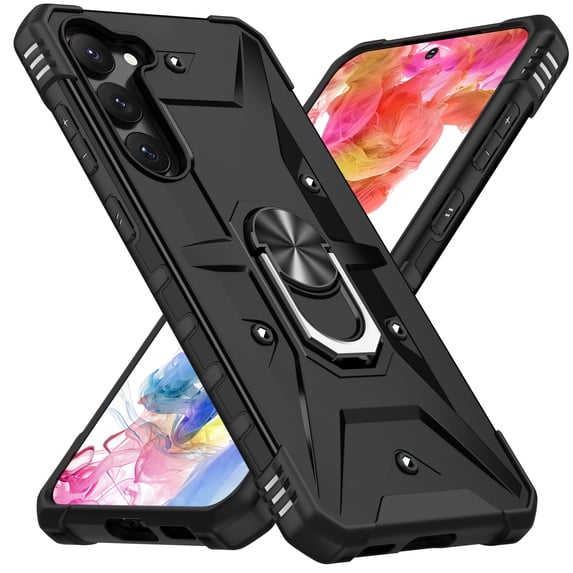 for Samsung Galaxy A34 5G Case with Invisible Ring Stand, Military Grade Drop Protection Support Car Mount Holder, Heavy Duty Shockproof Phone Cover for Samsung Galaxy A34 5G, Black