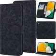 thumbnail image 1 of for Samsung Galaxy A34 (5G) Leather Case Wallet, Matte Frosted Suede Pattern Floral Folio Flip Cover Kickstand, Card Holder Cash Slot, Magnetic Flower Buckle, Camera Protection, 1 of 8