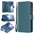 thumbnail image 1 of for Samsung Galaxy A34 5G Zipper Wallet Case for Women & Men with Credit Card Holder Wrist Hand Strap Kickstand, PU Leather Flip Magnetic Clasp Purse Cover for Samsung Galaxy A34 5G, Green, 1 of 8
