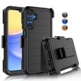 thumbnail image 1 of For Samsung Galaxy A35 5G 6.6" Case,Heavy Duty Rugged Defender Case with [Belt Clip Holster] [Built in Screen Protecotr], Shockproof Full Body Protection Kickstand Cover, Black, 1 of 10