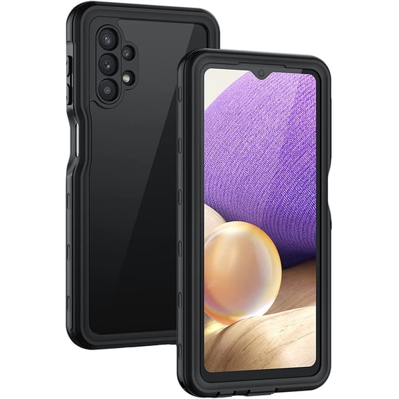 Samsung Galaxy A35 5G Case, IP68 Waterproof Dustproof, Built-in Screen Protector, Rugged Full Body Shockproof Protective Cover for Samsung A35 5G /4G 6.6", Black/Clear