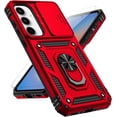 thumbnail image 2 of for Samsung Galaxy A35 5G Case with Slide Camera Cover HD Screen Protector [Military Grade 16ft. Drop Tested] Magnetic Ring Holder Kickstand Protective Phone Case for Galaxy A35 5G 2024, Red, 2 of 18
