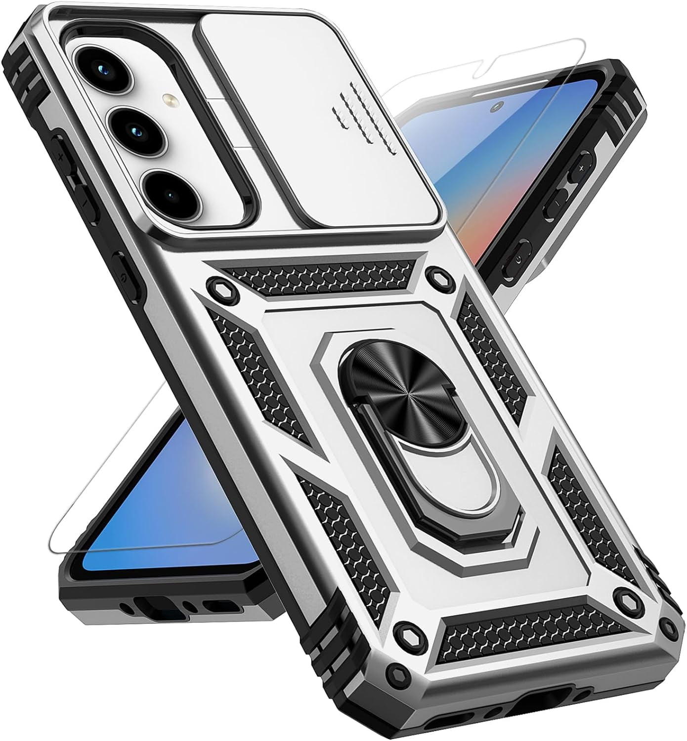 for Samsung Galaxy A35 5G Case with Slide Camera Cover HD Screen ...