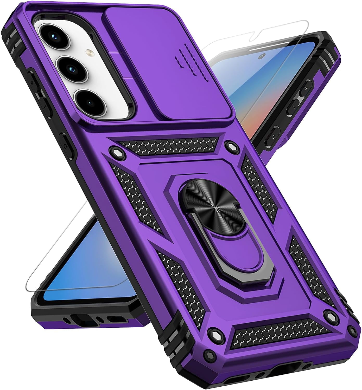 for Samsung Galaxy A35 5G Case with Slide Camera Cover HD Screen ...