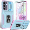 thumbnail image 1 of for Samsung Galaxy A35 5G Case with Slide Camera Cover & Screen Protector (2 PCS), A35 Case Build in 360° Rotating Ring Kickstand, Military Grade Protective Case for Galaxy A35 Phone Cases, Mint, 1 of 13