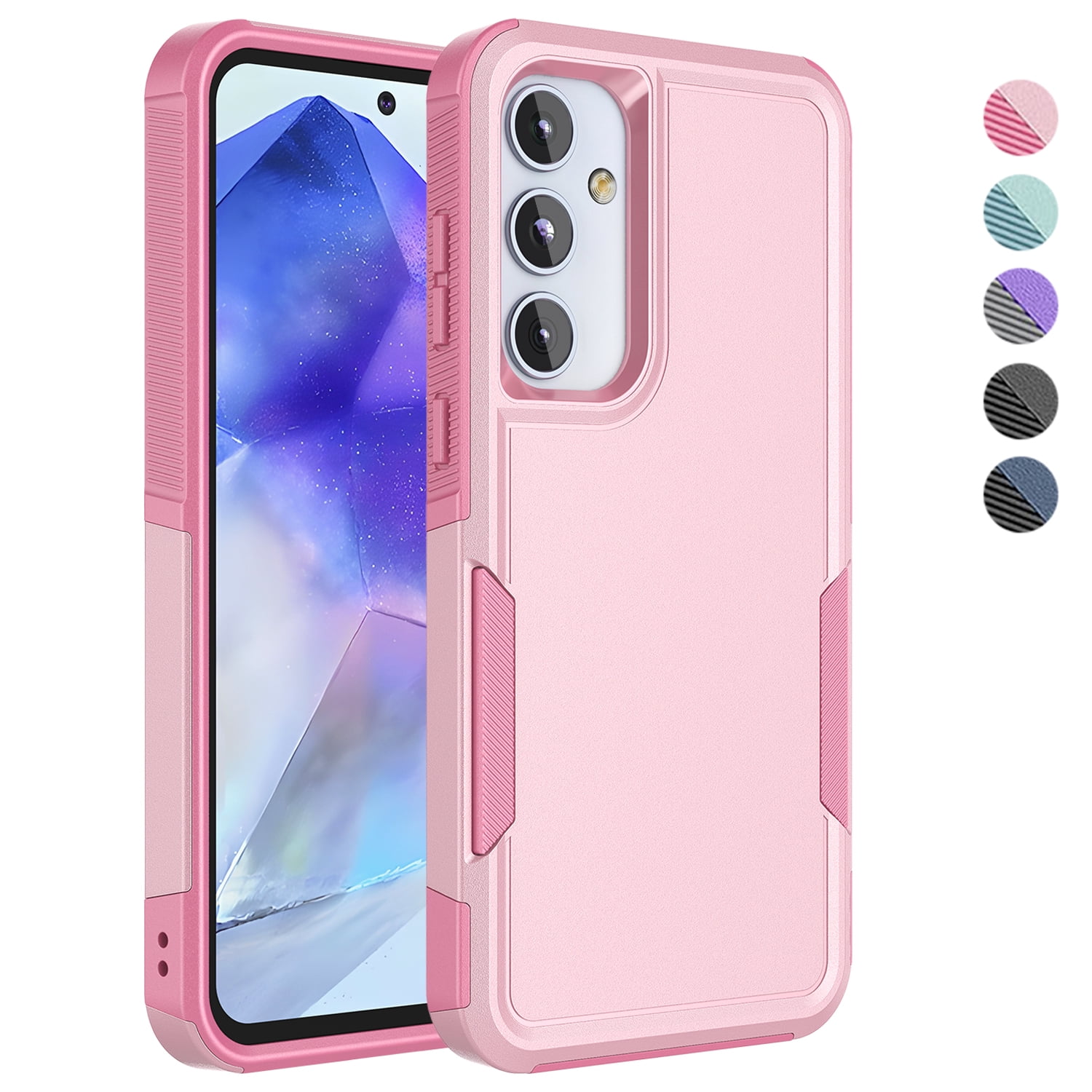 For Samsung Galaxy A35 5G Phone Case, Ebizware Shockproof Case Military Grade Heavy Duty Full Body Protection Rugged Cover for Galaxy A35 5G, Rose Gold For Samsung Galaxy A35 5G Phone Case, Ebizware Shockproof Case Military Grade Heavy Duty Full Body Protection Rugged Cover for Galaxy A35 5G, Rose Gold