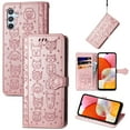thumbnail image 1 of for Samsung Galaxy A35 Case, Premium PU Leather Wallet Case [Cat & Dog & Flowers Embossed] Card Slots Kickstand Magnetic Closure Flip Case Cover for Samsung Galaxy A35,Pink, 1 of 10