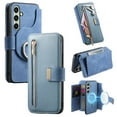 thumbnail image 1 of for Samsung Galaxy A35 Detachable Wallet Case with Card Holder, 2 in 1 PU Leather Flip Folio Case with RFID Blocking Magnetic Stand Removable Shockproof Phone Cover with Ring Holder, Blue, 1 of 10