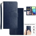 thumbnail image 1 of for Samsung Galaxy A35 Flip Kickstand Case, Premium PU Leather Wallet with Credit Card Holder[ RFID Blocking] 360 Full Shockproof Protection Magnetic Closure Phone Cover&Wrist Strap, Blue, 1 of 11