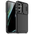 thumbnail image 1 of for Samsung Galaxy A35 Heavy Duty Case with Camera Sliding Cover, Support Wireless Charging Hybrid TPU & PC Smoothly Anti-Fingerprint Slim Case Compatible with Samsung Galaxy A35, Black, 1 of 9