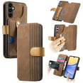 thumbnail image 1 of for Samsung Galaxy A35 Wallet Case with Card Slots & Cash Slot【RFID Blocking】, With Wrist Kickstand,Flip Folio Book PU Leather  Shockproof Anti-fall Rugged Phone case Cover For Women Men,Brown, 1 of 10