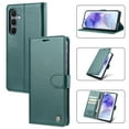 thumbnail image 1 of for Samsung Galaxy A35 Wallet Case [RFID-Blocking] [Card Holder/Cash Slots] [Kickstand] [Magnetic Clasp], Advanced PU Leather Folio Flip Book Protective Shockproof Cover Women Men,Green, 1 of 10