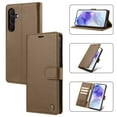 thumbnail image 1 of for Samsung Galaxy A35 Wallet Case [RFID-Blocking] [Card Holder/Cash Slots] [Kickstand] [Magnetic Clasp], Advanced PU Leather Folio Flip Book Protective Shockproof Cover Women Men,Brown, 1 of 10