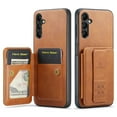 thumbnail image 1 of for Samsung Galaxy A35 Wallet Case with RFID Blocking Credit Card Holder, PU Leather Folio Flip Kickstand Handle Wrist Strap Shockproof Cover Women Men for Samsung A35 Phone Case,Brown, 1 of 9