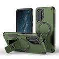 thumbnail image 1 of for Samsung Galaxy A36 5G 6.7-inch Case [Compatible with MagSafe] Built in Invisible Stand, Military Grade Shockproof Soft TPU Protective Cover Case,Green,For Galaxy A36 5G, 1 of 8