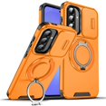 thumbnail image 1 of for Samsung Galaxy A36 5G/A56 5G/A37 5G Case, Military Grade Shockproof Bumper Rugged Rotating Stand Ring Holder Anti-Scratch Magnetic Cover Compatible with Car Mount Case,Orange, 1 of 10