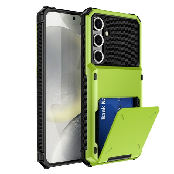 for Samsung Galaxy A36 5G/A56 5G Case Military Grade Shockproof Phone Case with Card Holder Heavy Duty Protective Hard PC Shell Soft TPU Bumper Cover for Samsung Galaxy A36 5G/A56 5G Phone Case, Green
