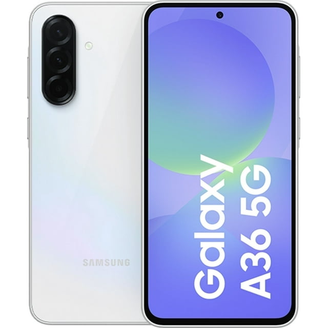 Samsung Galaxy A36 5G AI, 256GB+8GB RAM, Android Smartphone, Dual Sim, International Version, Unlocked - Awesome White