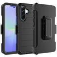 thumbnail image 1 of For Samsung Galaxy A36 5G Case with Built-in Screen Protector and Holster Belt Clip, Military Grade Protection Shockproof Heavy Duty Rugged Kickstand Phone Cover for Galaxy A36 5G Case - Black, 1 of 10