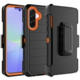 thumbnail image 1 of For Samsung Galaxy A36 5G Case with Built-in Screen Protector and Holster Belt Clip, Military Grade Protection Shockproof Heavy Duty Rugged Kickstand Phone Cover for Galaxy A36 5G Case - Orange, 1 of 10