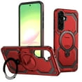 thumbnail image 1 of for Samsung Galaxy A36 5G Case with Ring Kickstand, 360°+120° Rotation, Compatible with MagSafe, Magnetic Car Mount Support, Shockproof Dual Layer Soft TPU + Hard PC Protective Cover, Red, 1 of 7