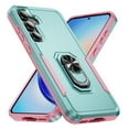 thumbnail image 1 of for Samsung Galaxy A36 5G Case, Slim Fit Military Grade Drop Tested Dual Layer Shockproof Case with 360 Ring Holder Kickstand Protective Rugged Car Magnetic Non-Slip Phone Case,Green+Pink, 1 of 9