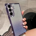 thumbnail image 1 of for Samsung Galaxy A36 5G Clear Glitter Case, Cute Luxury Bling Sparkly Diamond Rhinestones with Camera Protector Soft TPU Plating Shockproof Bumper Slim Rubber Women Girls Case,Purple, 1 of 5